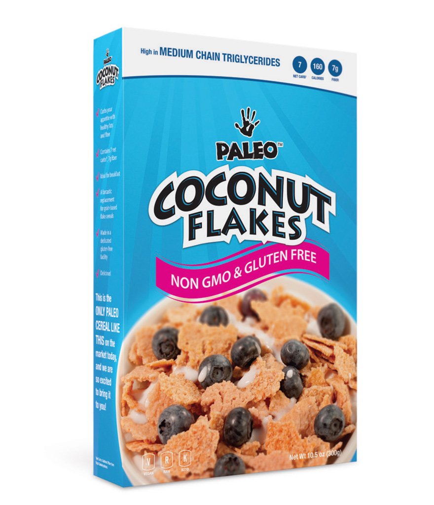 Julian Bakery Paleo Coconut Flakes (Low Carb & Gluten Free) Cereal, 10 Servings