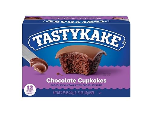 Tastykake Chocolate Cupcakes Snack Cakes with Chocolate Frosting - (Pack of 2)