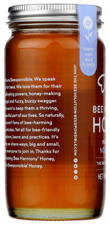 BEE HARMONY, HONEY, RAW, REGIONL N EAST, Pack of 6, Size 12 OZ - No Artificial Ingredients Kosher