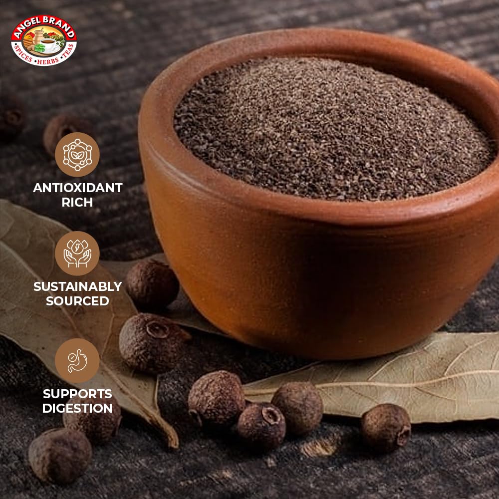 Angel Brand Ground Allspice 2 oz Bottle - Premium All Spice Seasoning for Baking, Cooking, and Marinades - Perfect for Sweet and Savory Dishes.