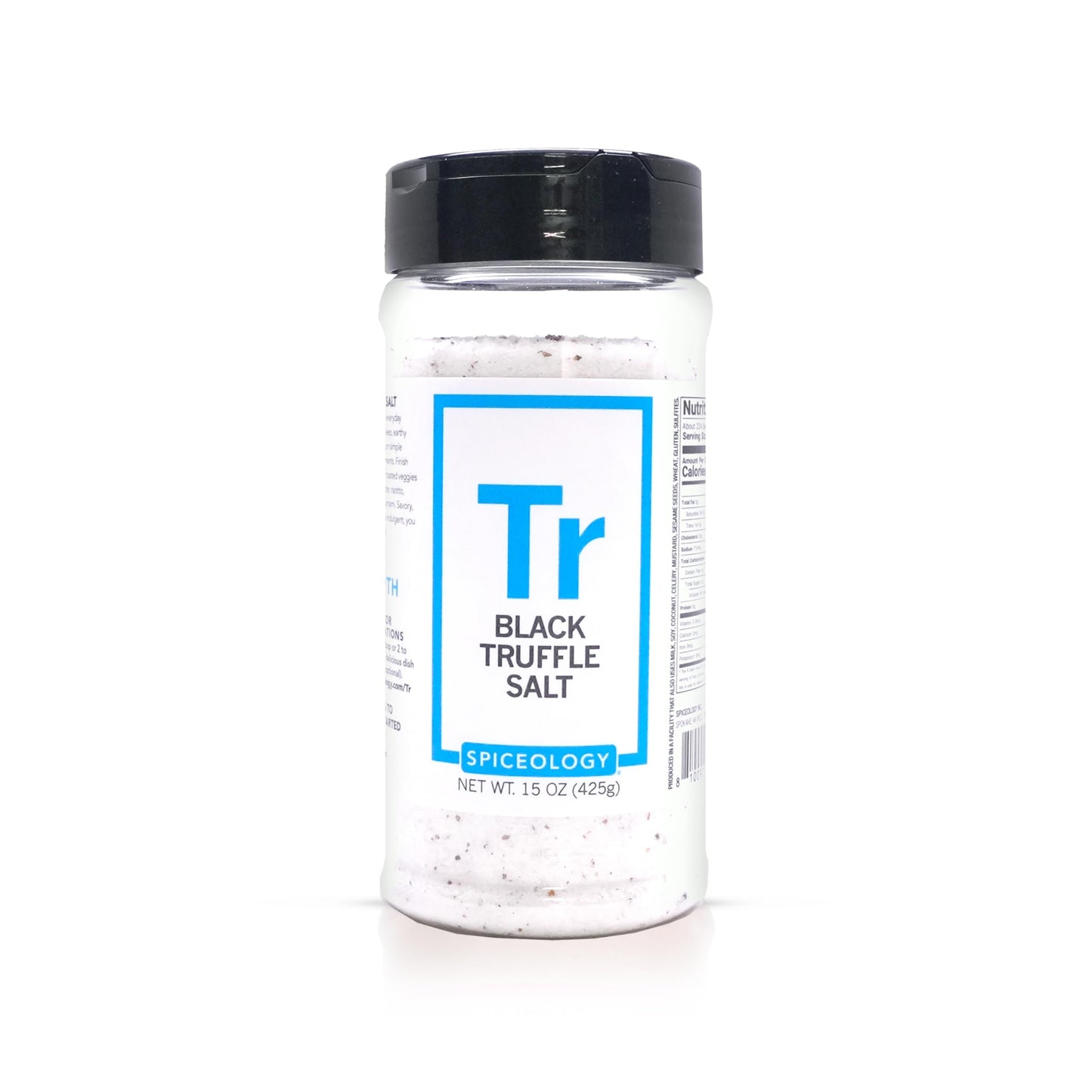 Spiceology - Black Truffle Salt - Fine Sea Salt Infused with Real Black Truffle - Gourmet Popcorn Salt, Seasoning for Butter, Pizza, Mashed Potatoes