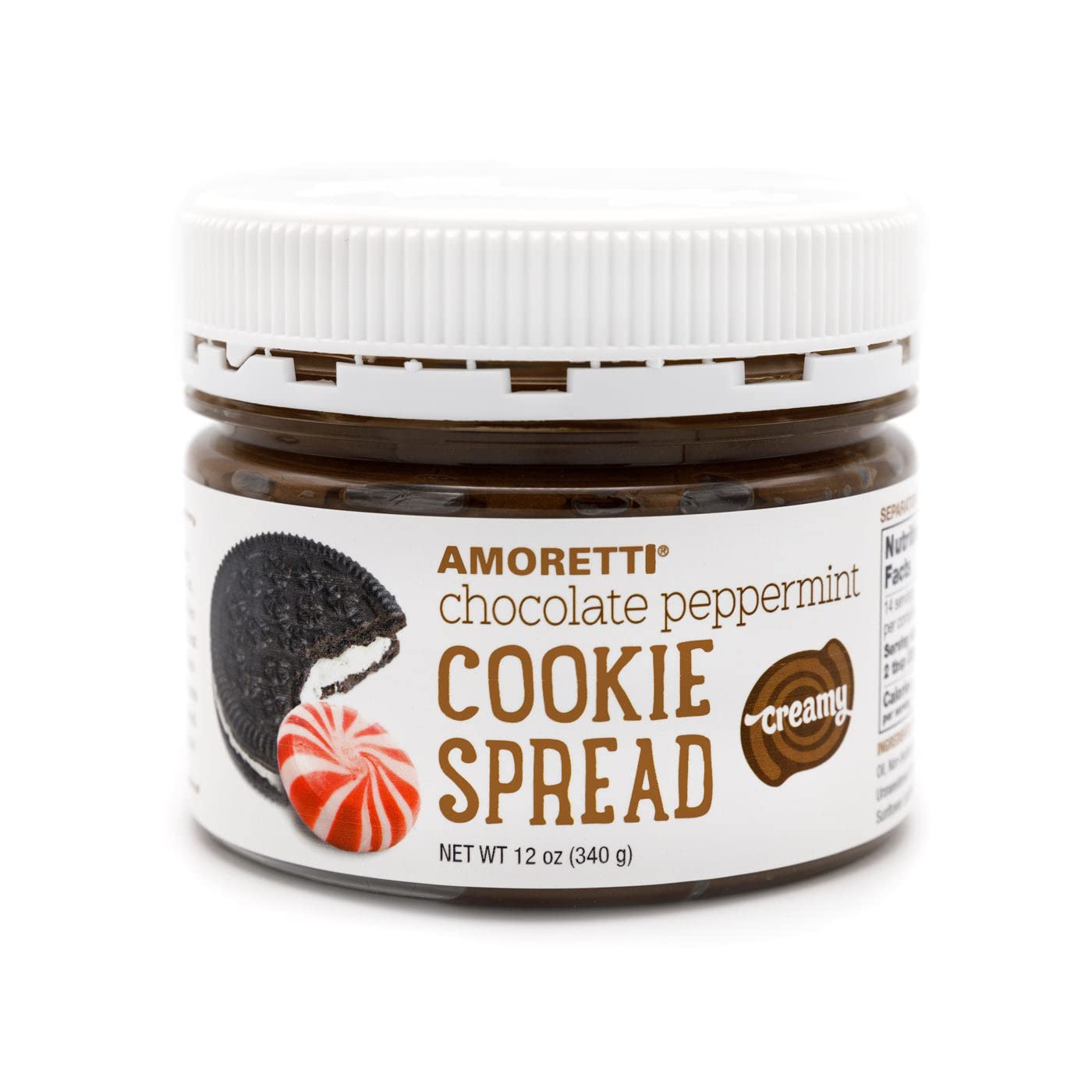 Amoretti - Chocolate Peppermint Creamy Cookie Spread - 12 oz