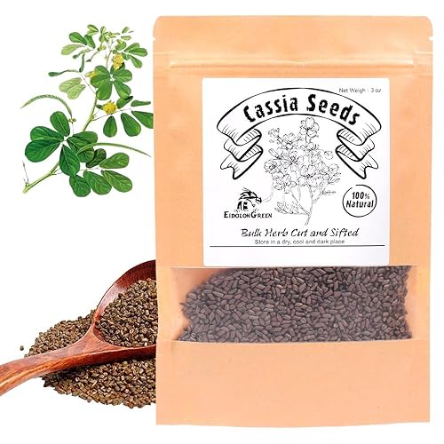 EidolonGreen [China Medicinal Herb] Natural Organic Roasted Cassia Seed Tea - Bulk Jue Ming Zi (???) - No Sugar, No Additives, 3 Oz / 88g