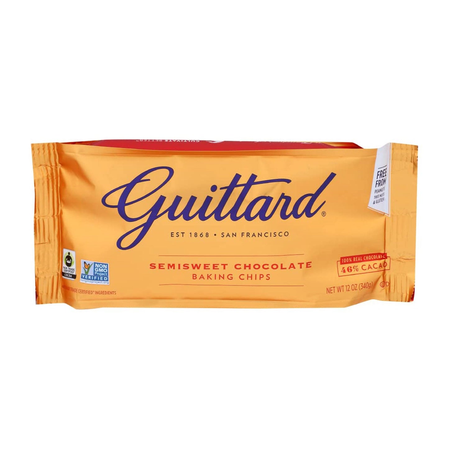 Guittard Baking Chips, Semi Sweet Chocolate, 12 oz