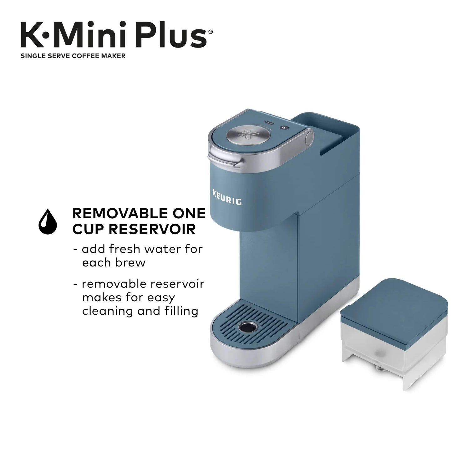 Keurig K-Mini Plus Maker Single Serve K-Cup Pod Coffee Brewer, Comes with 6 to 12 Oz. Brew Size, Storage, and Travel Mug Friendly, Cardinal Red