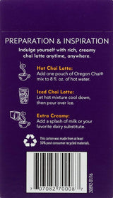 Oregon Chai Original Chai Latte Mix - 3 Pack (24 Packets) On The Go Instant Chai Tea Latte Mix