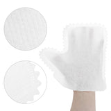 QWORK White Microfiber Dusting Gloves, 60 Pieces Dusting Mitt, Wipes Feather Dusters, Dual-Sided Disposable