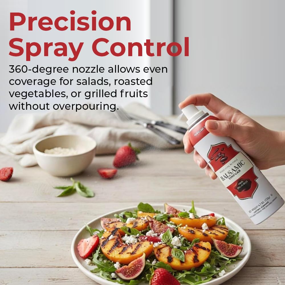 Balsamic Vinegar Spray, 3-Pack, Salad Dressings, Vinaigrettes & Cooking, Marinades & Sauces, No Propellants, Quality Crafted in USA, Net Wt 4.7 oz