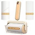 2-in-1 Lint Roller for Pet Hair, Washable Reusable Lint Rollers Value Set, Dog Cat Pet Hair Remover Cleaner for Clothes, Sofa, Couch & Carpet