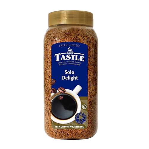 Café Tastlé Solo Delight Freeze Dried Instant Coffee, 6.35 Ounce