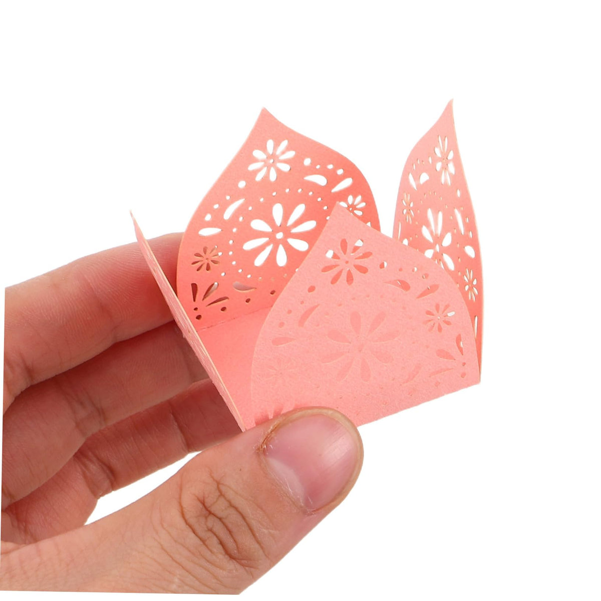 CONGARTENO 50pcs Intricate Design Candy Boxes Truffle Liners Wedding Treat Boxes Candy Favor Holders