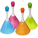 4 Pack 8" Hand Grips Microfiber Washable Duster, Suitable for Light Daily Household Dusting, Electrostatic Feather Duster Brush,Cleaning Supplies