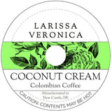 Coconut Cream Colombian Coffee (Single Serve K-Cup Pods) (Gourmet, Naturally Flavored, Whole Coffee Beans) (12 pods, ZIN: 572219)