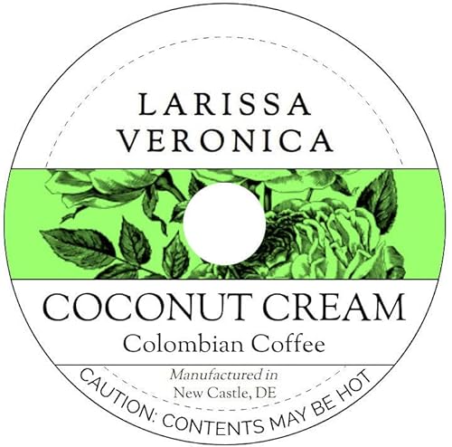 Coconut Cream Colombian Coffee (Single Serve K-Cup Pods) (Gourmet, Naturally Flavored, Whole Coffee Beans) (12 pods, ZIN: 572219)