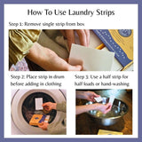 Travel Set | Chamomile Laundry Detergent Sheets (12 Loads) | 6 Packs of 2 Sheets | Liquidless Laundry Detergent | Nantucket Footprint