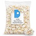 2.2 LB Bulk Bag Sour Italian Jujube Nougat Candies - Soft and Chewy Fruit Jelly Bean - Large Wholesale Pack of Authentic Italian Candy Confections