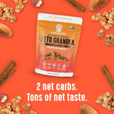 Lakanto Cinnamon Almond Crunch Granola - Monk Fruit Sweetener, Delicious Snack, Quick Breakfast Cereal, Keto Friendly, No Sugar Added, Vegan, Gluten