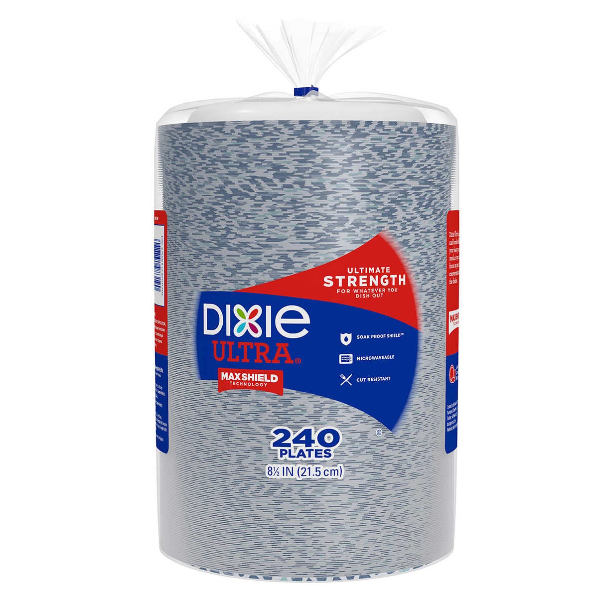 Dixie Ultra Disposable Paper Plates, 8 ½ inch, Lunch or Light Dinner Size Printed Disposable Plates, 240-count
