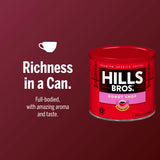Hills Bros. Donut Shop Ground Coffee - Premium Arabica Coffee Beans - Medium Roast, Rich Flavor Cup After Cup - Recyclable Steel Can for Freshness