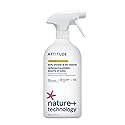ATTITUDE Shower & Tile Cleaner Spray, EWG Verified, Bathroom Cleaner Removes Soap Scum & Grime, Plant-Based & Vegan, Citrus Zest Scent, 27.1 Fl Oz