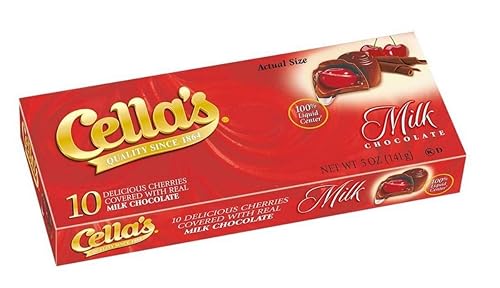 Cellas Milk Chocolate covered cherries 141g x 2 box (282g)
