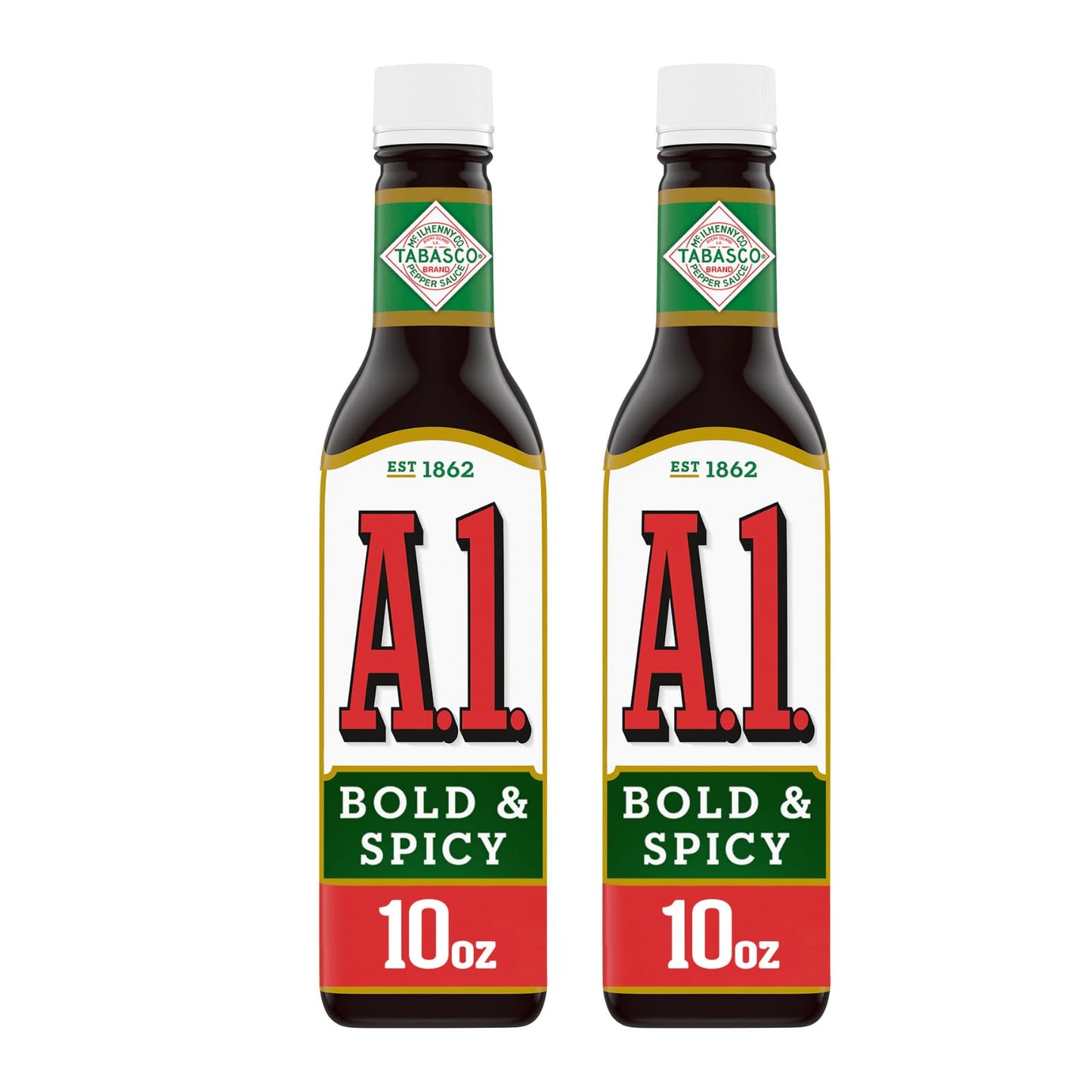 A1 Bold & Spicy Sauce with Tabasco Sauce 10 oz - (Pack of 2)