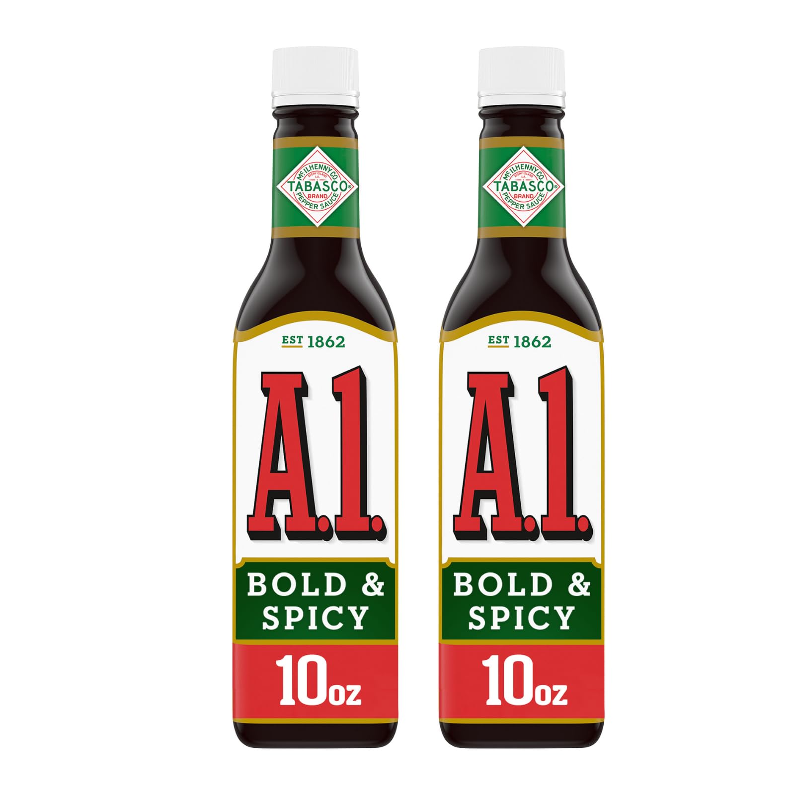 A1 Bold & Spicy Sauce with Tabasco Sauce 10 oz - (Pack of 2)