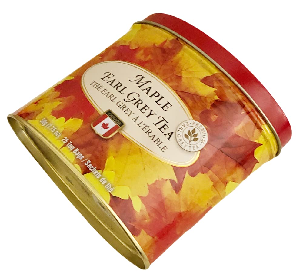 CANADA TRUE premium Ceylon Black Tea -25 Tea Bags 50g Can Package (Maple Earl Grey Tea)