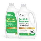Clean Revolution Pet Hair Remover for Laundry 2-Pack - Dog & Cat Hair Remover Laundry System, Enzyme Laundry Detergent & Fabric Softener, Odor