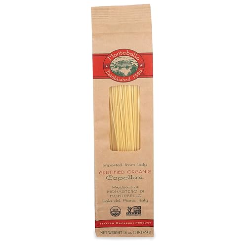 Montebello, Organic Capellini Premium Italian Pasta, 16 oz.
