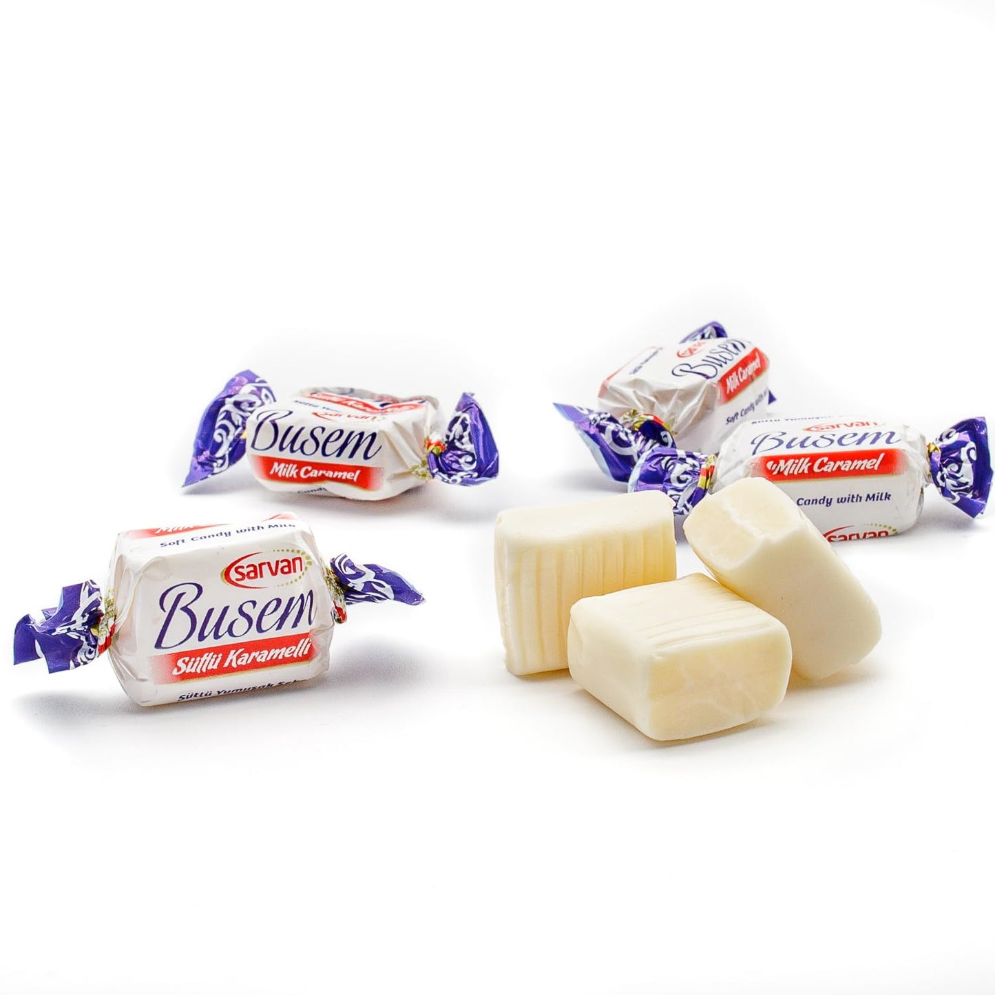 Turkish Milk Toffee-style candy (1 lb) - Firm & Chewy Creamy Candy - Rich Milky Flavor Individually Wrapped