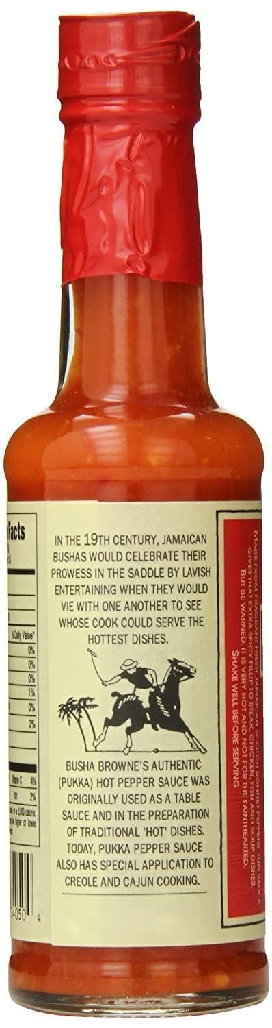 Busha Browne's Hot Pepper Pukka Sauce 5oz (Pack of 3)