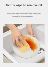 Zobilin Cellulose Sponges, Heavy Duty Scrub for Kitchen, Compressed for Tough Messes Without Scratching (10 Pack, White)