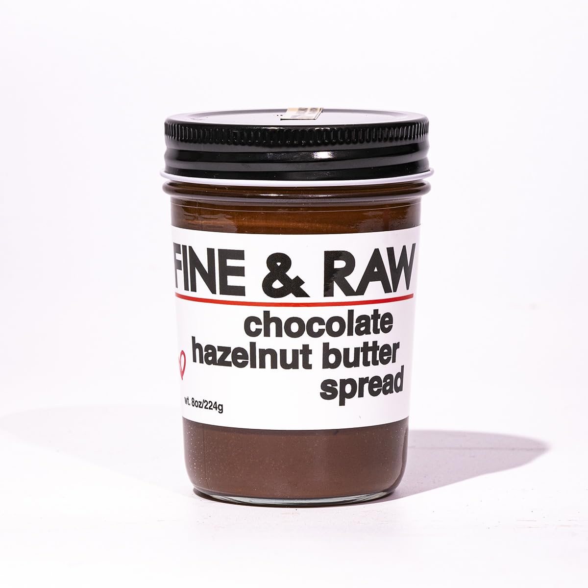 Fine & Raw Chocolate Hazelnut Butter Spread 8 Ounce - Clean Ingredients, Vegan, and Organic Chocolate Hazelnut Spread, Healthy Chocolate Hazelnut