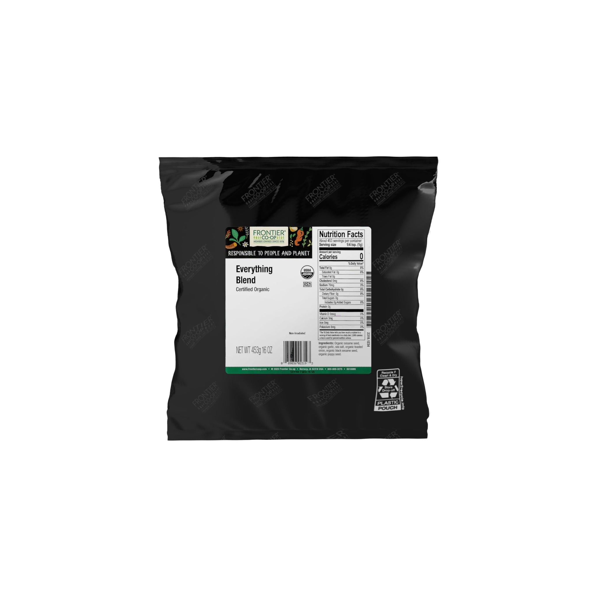 Frontier Co-op Organic Everything Blend Seasoning. 16 Oz, Bulk Bag - For Everything Bagels, Eggs, and Salads