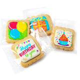 Happy Birthday Cookies 12 PACK Gift Basket | INDIVIDUALLY WRAPPED For Kids Men Women | Decorated Party Favors Gift Box | Nut Free