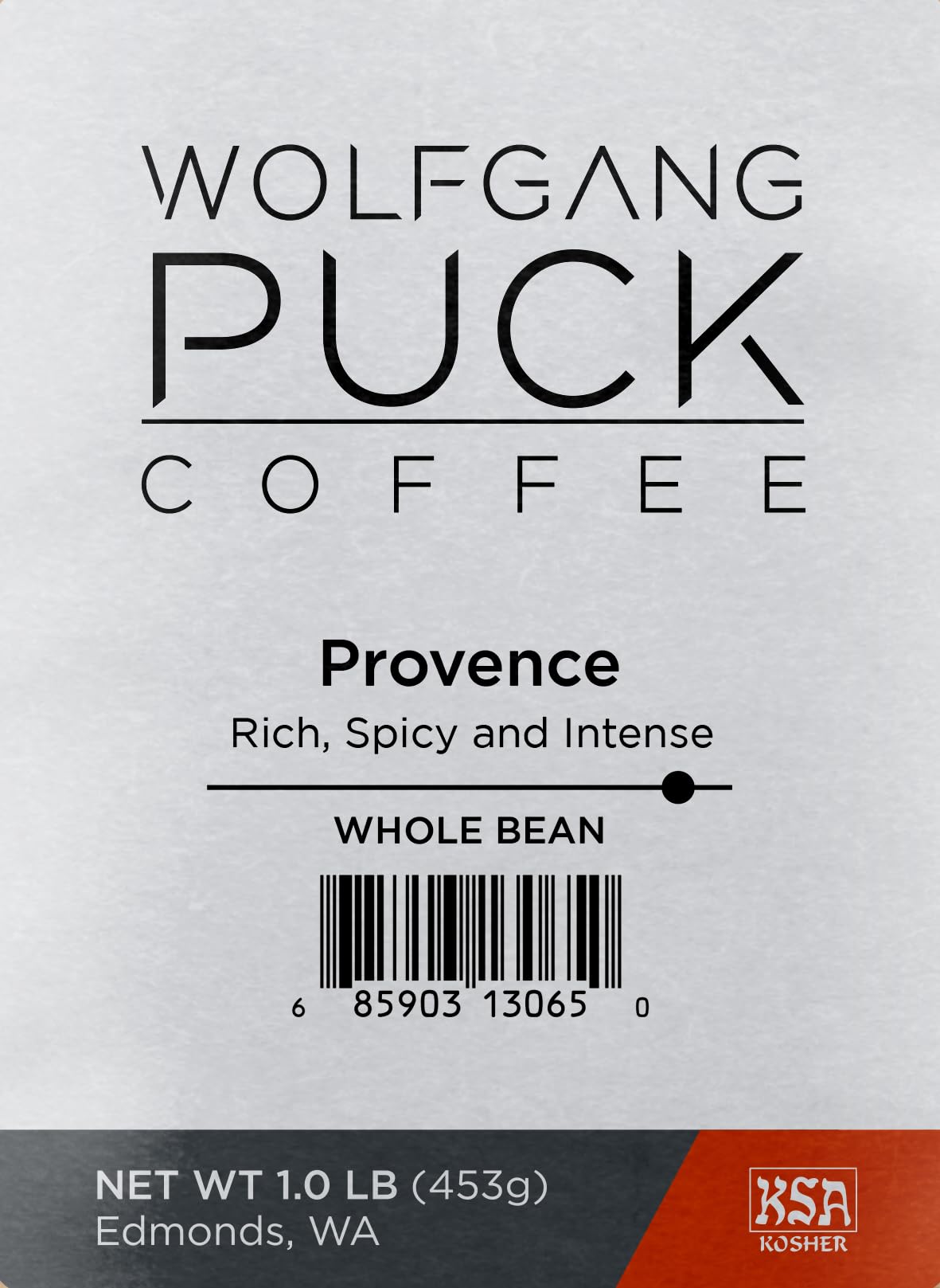 Wolfgang Puck Coffee, Provence French Roast, Whole Bean Coffee, 1-Pound, (Pack of 3)