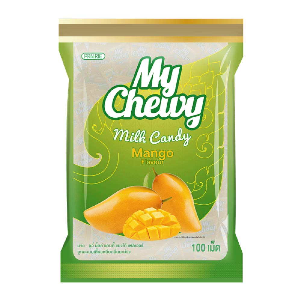 My Chewy Milk Candy, Soft Chewy Candy 100 tablet, Size 360g (Mango)