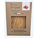 Fettuccine with Chilli Pepper Egg Gourmet Pasta (Pack of 4) - Italian Fettuccine Al Pepperoncino Pasta Di Campofilone- Imported Italian Egg Pasta- 8.8