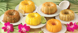 Dockside Market Tropical Mini Sampler Cakes - All natural- Fruit Cakes Combo perfect for Birthday, Gift Basket, Parties or Holidays - Pack of 6 (4 oz