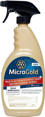 (2PACK) MicroGold Multi Action Disinfectant & Antimicrobial, Clear, 24oz2
