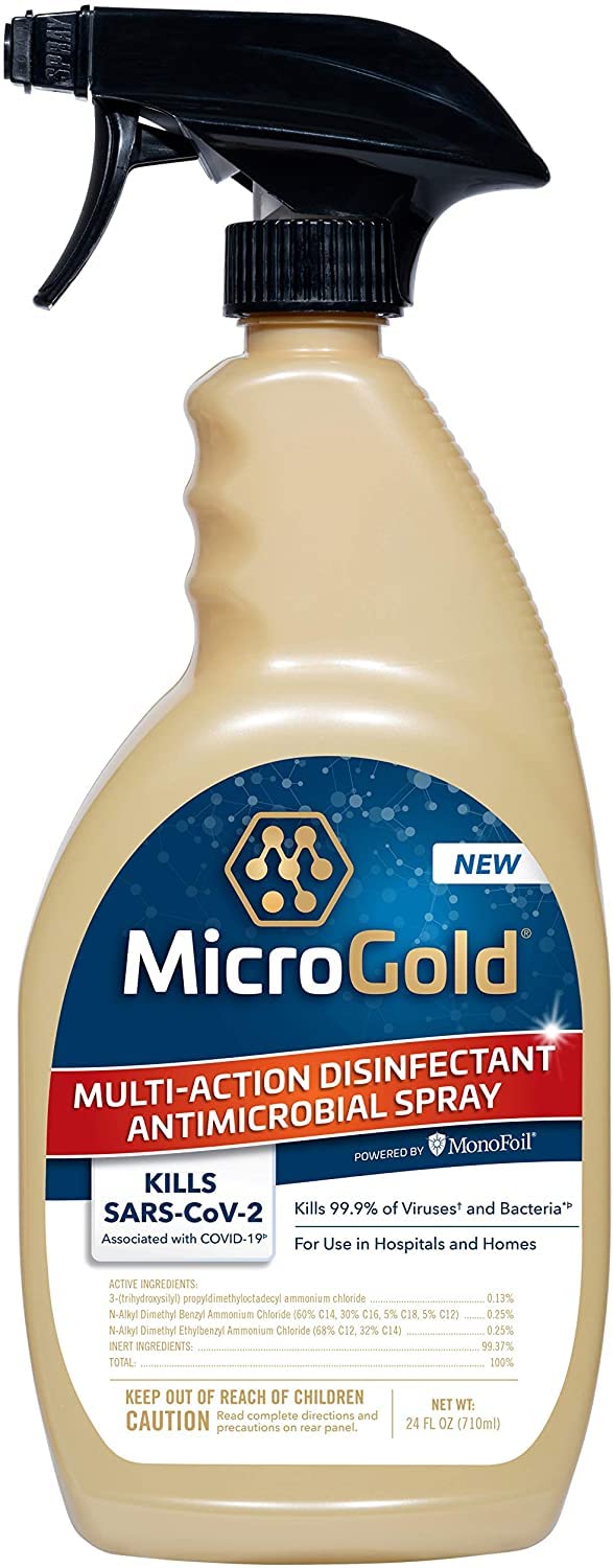 (2PACK) MicroGold Multi Action Disinfectant & Antimicrobial, Clear, 24oz2