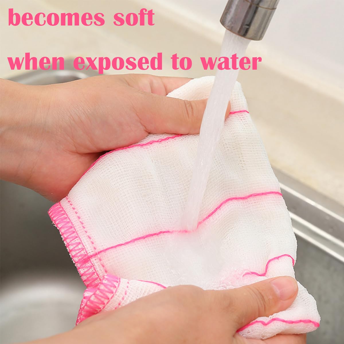 Snadulor 10Pcs Wood Fiber Cleaning Cloths Bamboo Blend Dish Cloths Super Absorbent Kitchen Cleaning Cloth Dish Towels,9.8" x 9.8"