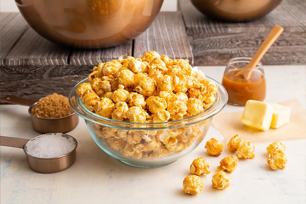 Johnson's Popcorn Large Caramel Tub - World Famous Caramel Popcorn Since 1940, Handmade Everyday