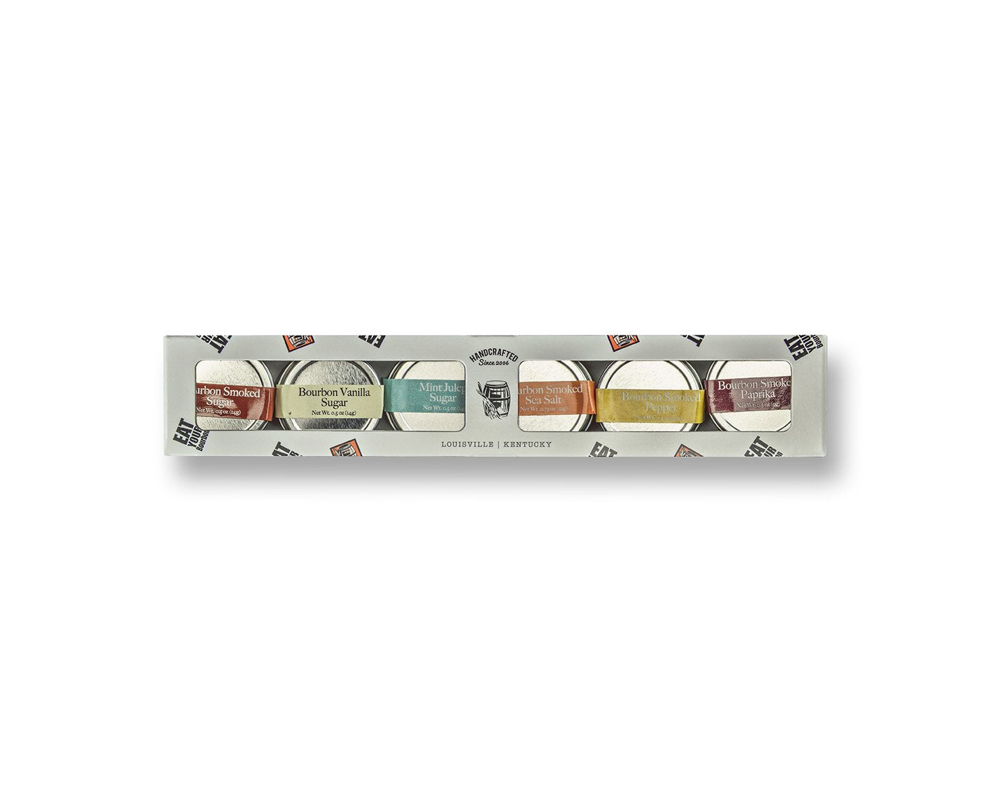 Bourbon Barrel 6 Piece Gift Set of Spices and Sugars