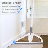 Rubber Squeegee Broom - Multifunction Magic Broom,Scraping Silicone Broom Sweeper,with Mop Clip, Squeeze Broom Sweeping Water for Kitchen Bathroom