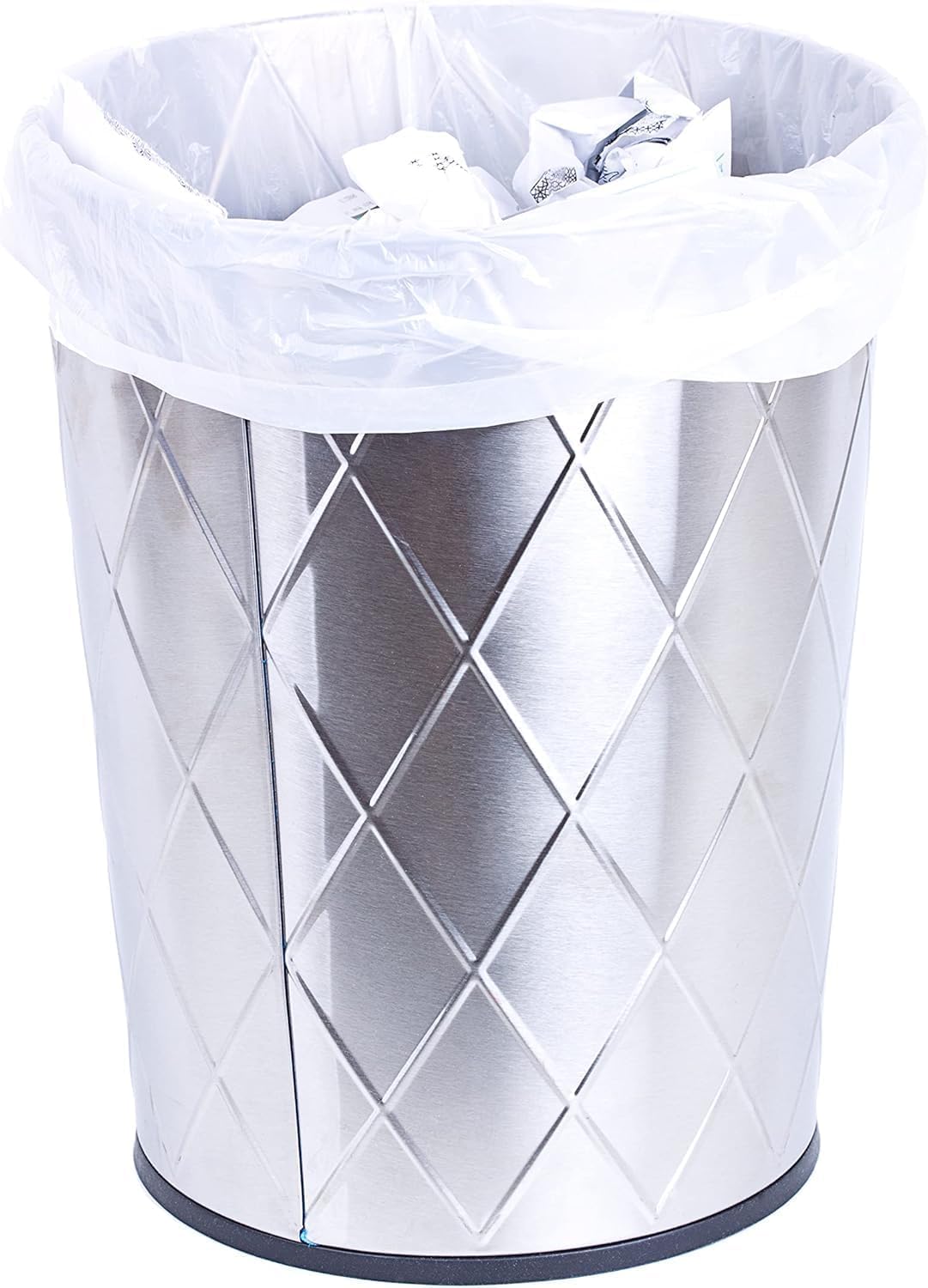 Aluf Plastics 12-16 Gallon White Trash Bags - (Pack of 500) Linear Low Density Butene Star Seal Coreless Wastebasket Liners for Home, Bathroom