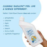 Nellie's Toilet Bowl Cleaner - Gentle Plant-Based Formula - Septic-Safe and Effective Cleaning Solution with Refreshing Lemongrass Scent - Made in