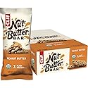 Clif Nut Butter Bar - Organic Snack Bars - Peanut Butter - Organic - Plant Protein - Non-GMO (1.76 Ounce Protein Snack Bars, 12 Count)