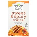 Good Earth Sweet & Spicy Herbal & Black Tea, 18 Count Tea Bags (Pack of 6)